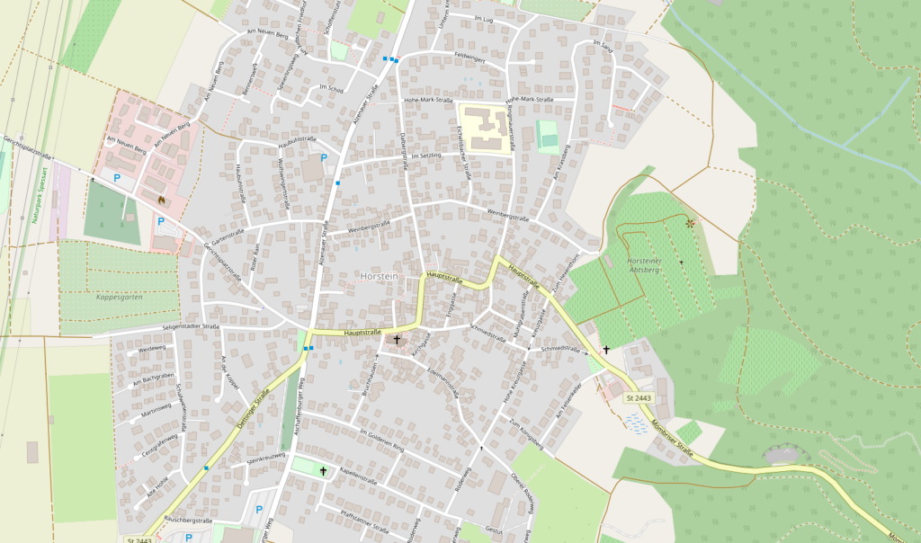 Sommertour in Teilen - Karte von Openstreetmap. Der Ausschnitt zeigt die Gegend um Alzenau
