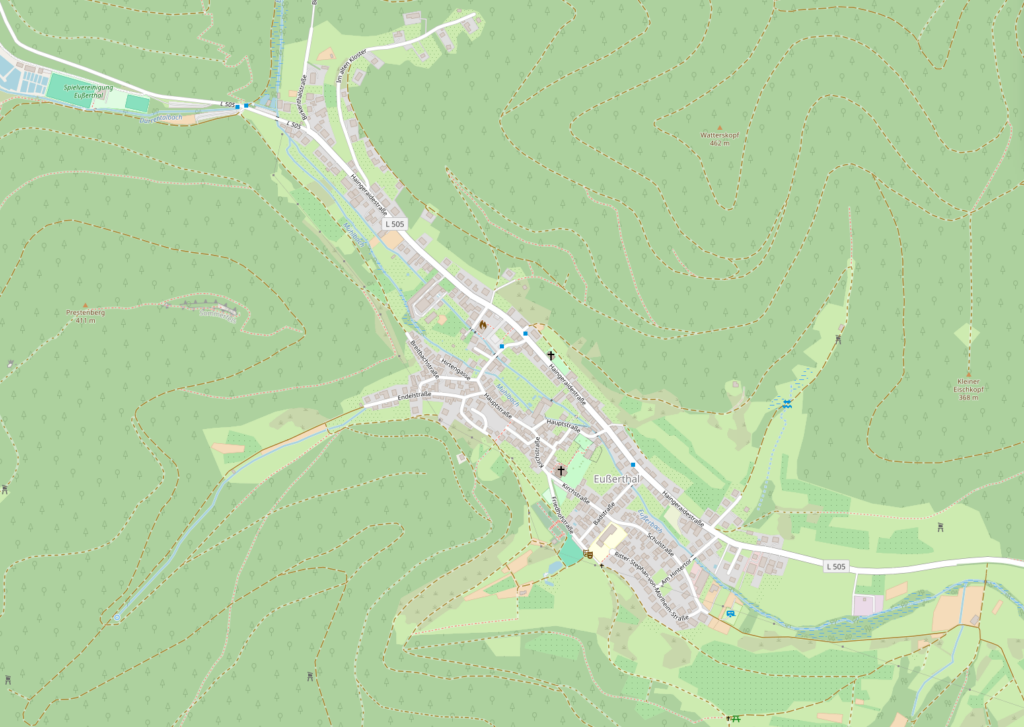 Openstreetmap Ausschnitt von Eußerthal